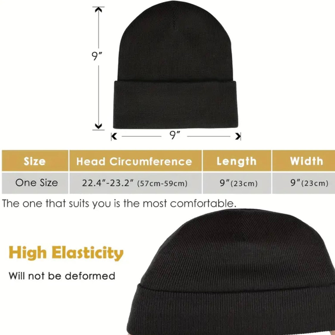 Satin lined beanie